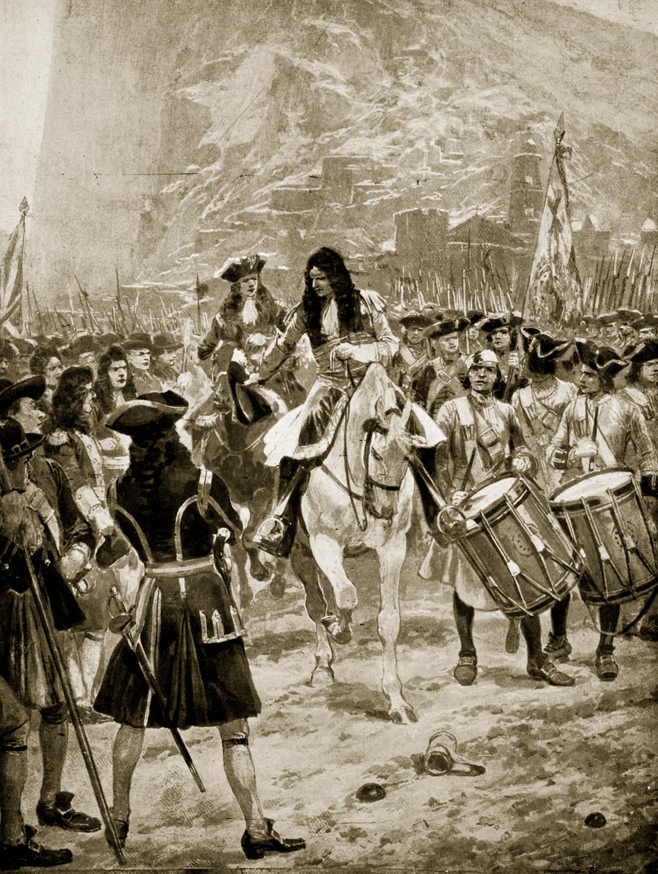 Gibraltár átadása az angoloknak, 1704. július 24., illusztráció a 
