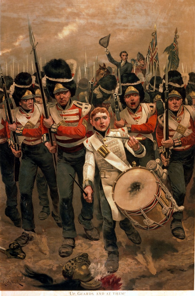 „Fel, őrök, és velük!”, amely a „Holly Leaves” mellékleteként jelent meg az „Illusztrált sport- és drámai hírek” karácsonyi számában, 1899 alkotó: Richard Caton Woodville junior