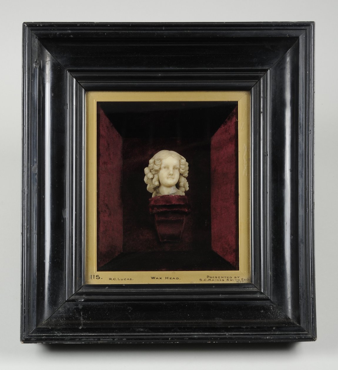 Egy lány mellszobra, 1850 körül (viasz) alkotó: Richard Cockle Lucas