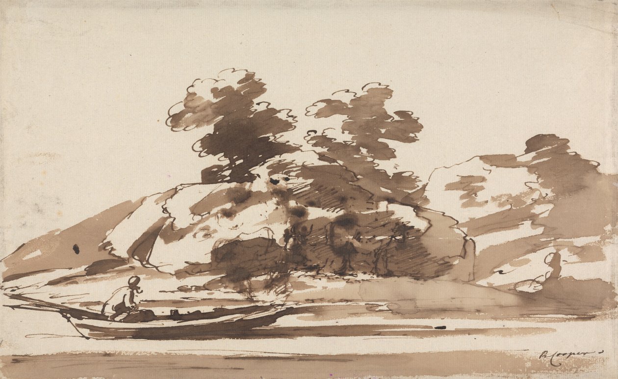 Csónakos egy puntban alkotó: Richard Cooper the Younger