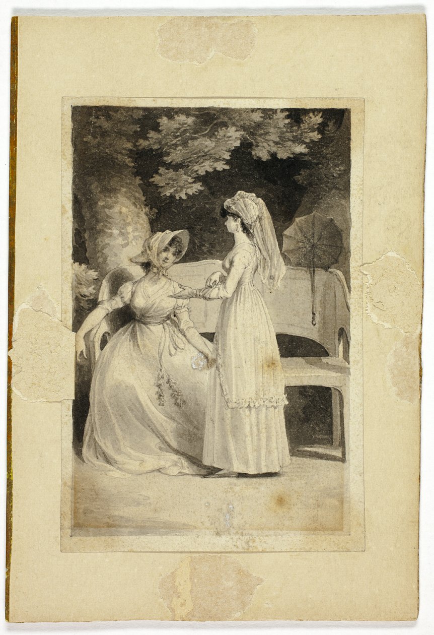 Két nő a kertben alkotó: Richard Corbould