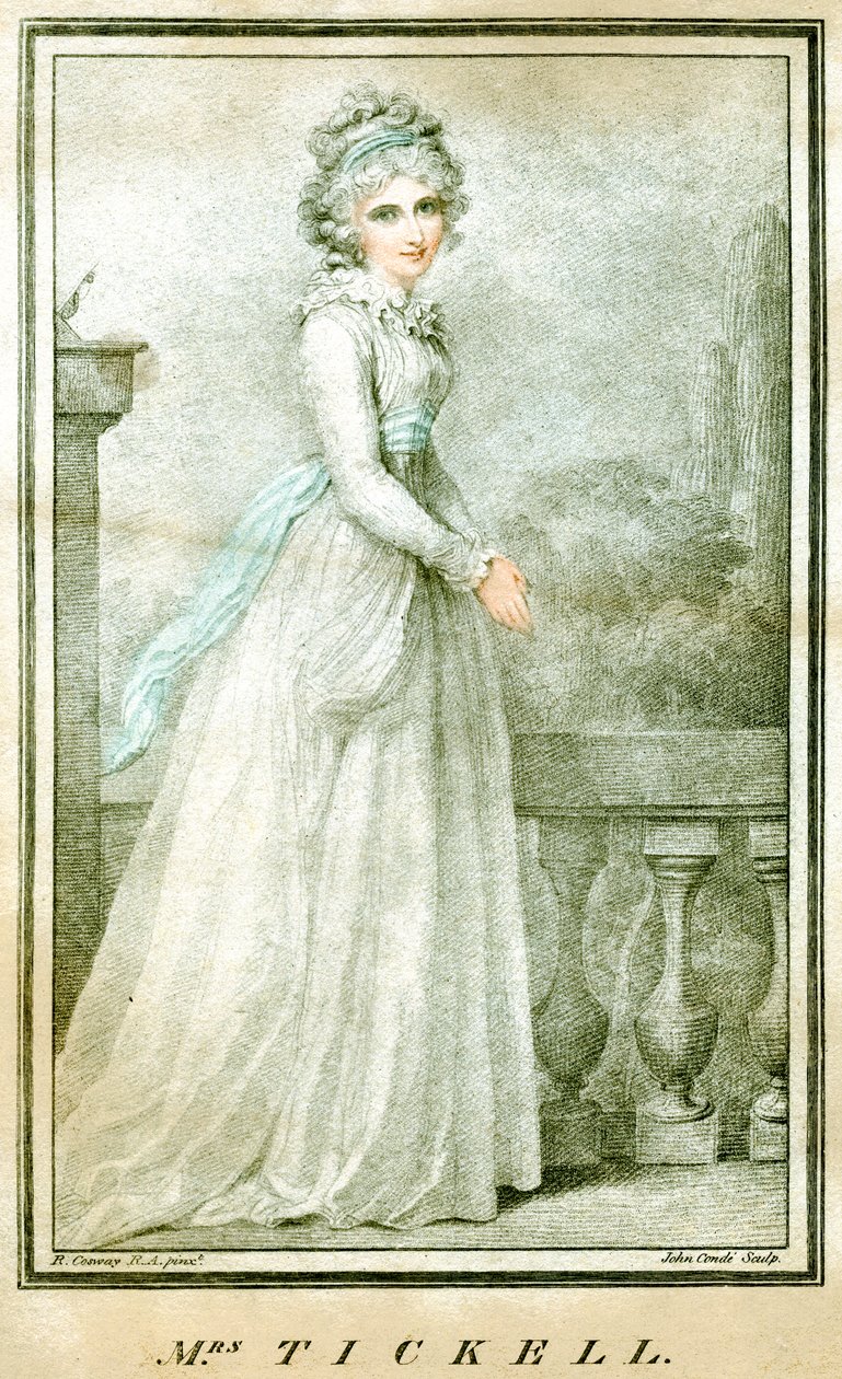 Tickell asszony, 1780-1810 alkotó: Richard Cosway