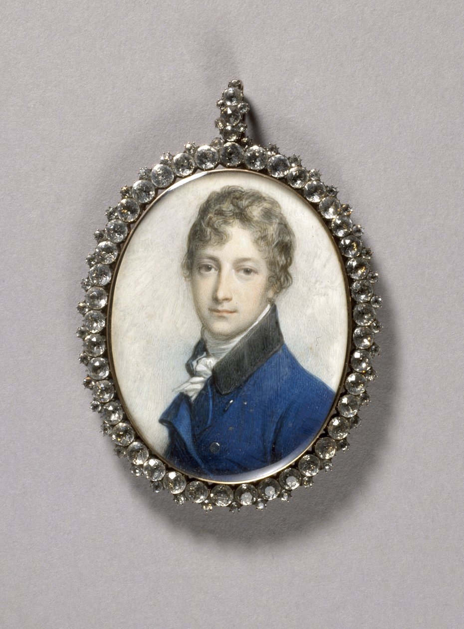 John Norris hughendeni portréminiatűrje, 1795-1800 körül alkotó: Richard Cosway