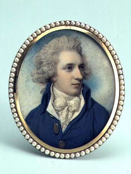 John Swinburne portréja (akvarell és gouache elefántcsontra) elefántcsontra alkotó: Richard Cosway