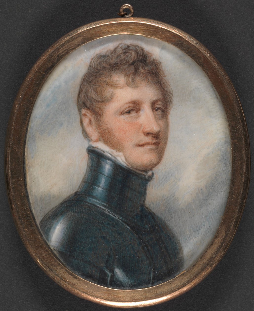 Páncélos férfi portréja alkotó: Richard Cosway