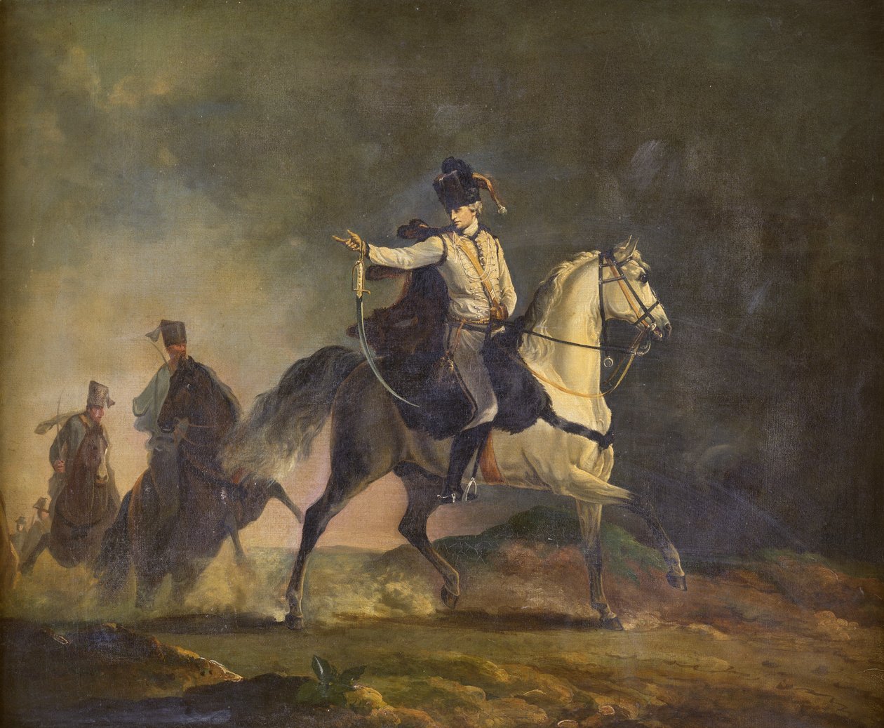 Ancram grófja töltőre szerelve, 1773 körül (olaj, vászon) alkotó: Richard Cosway