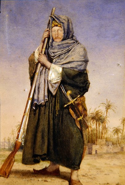 Sir Thomas Phillips portréja arab ruhában (akvarell, papír) alkotó: Richard Dadd