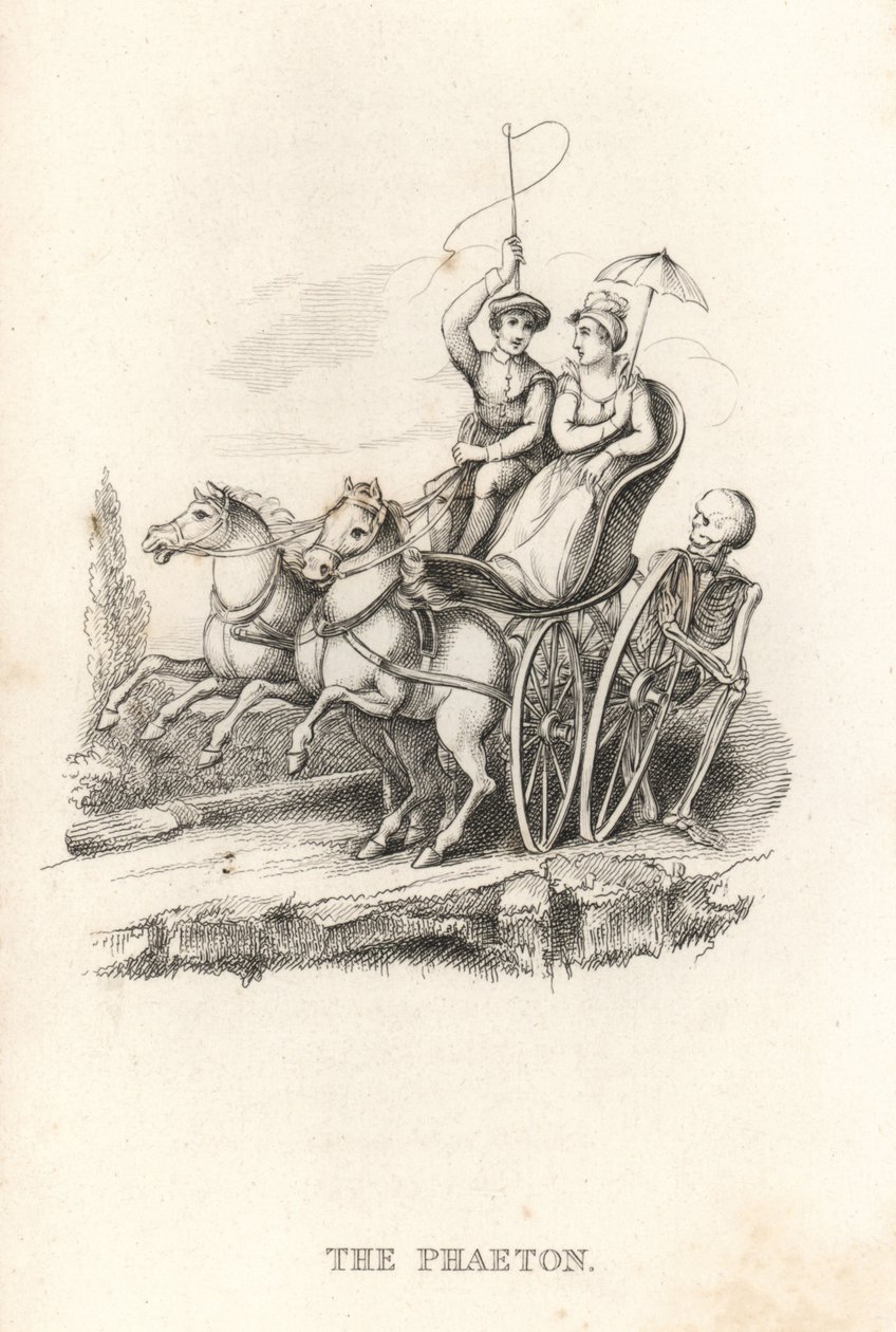 A Halál és a Phaeton csontváza. ,1827 (metszet) alkotó: Richard Dagley