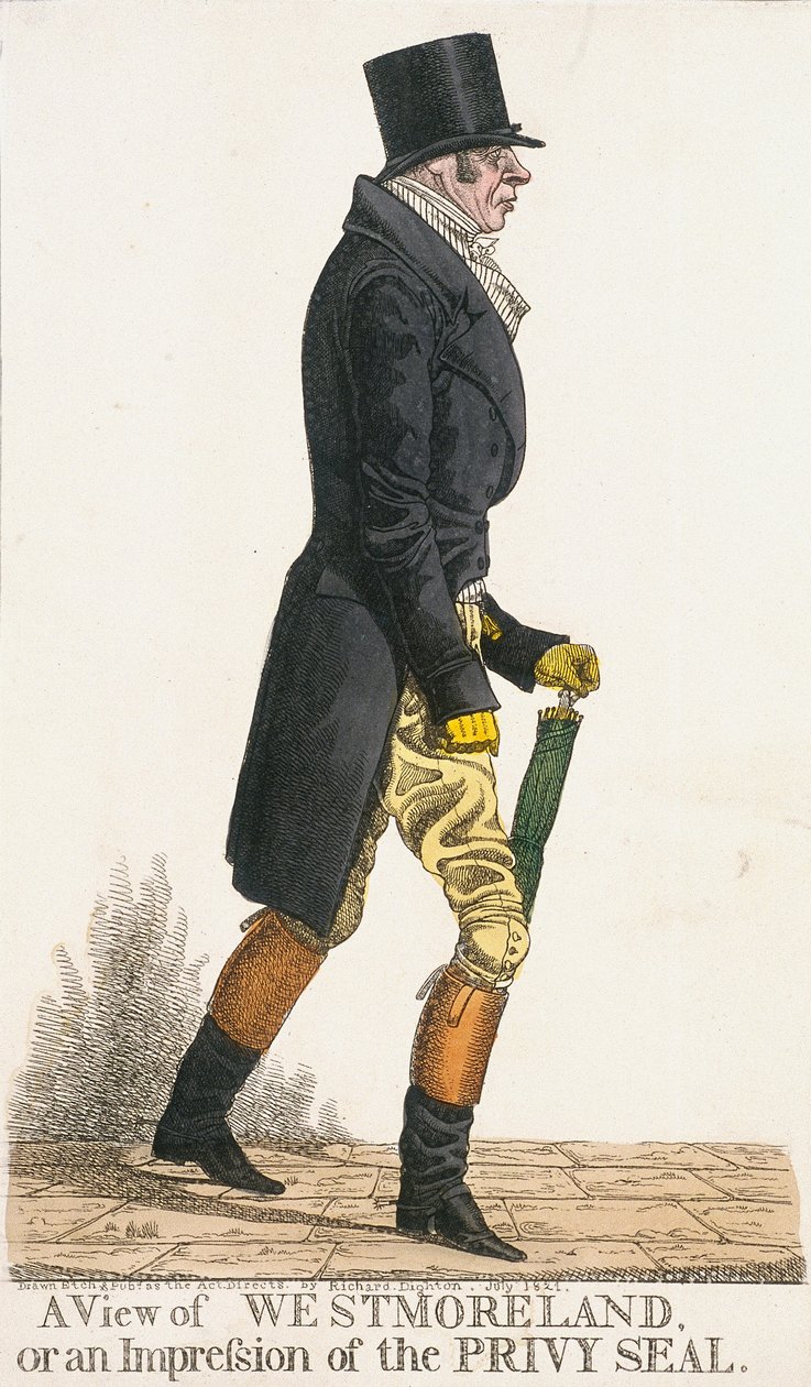 "Westmoreland kilátása, avagy a titkos pecsét benyomása", 1821 alkotó: Richard Dighton
