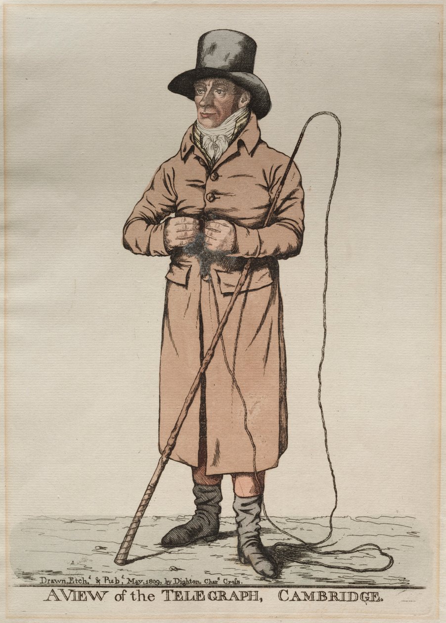 A Telegraph képe, Cambridge, 1809. alkotó: Richard Dighton