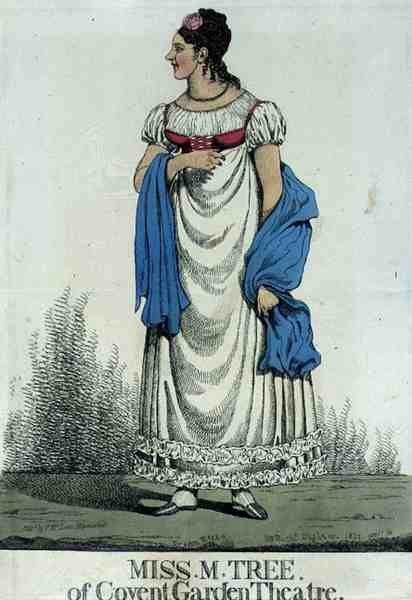 Miss M. Tree of Covent Garden Theatre, kocsma. írta Thomas McLean alkotó: Richard Dighton