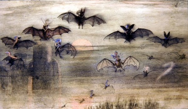 Denevérek és elfek éjszakai repülése alkotó: Richard Doyle