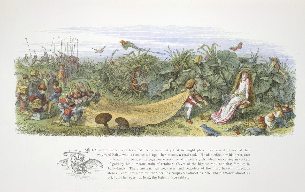 Ajándékokat kínáló herceg alkotó: Richard Doyle