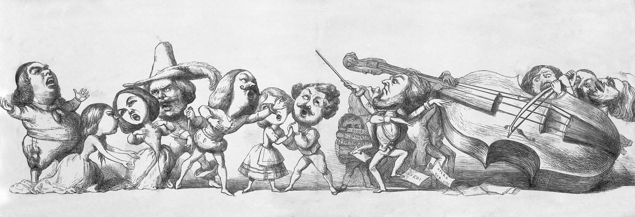 Olasz látogatók a Nagy Kiállításon, 1851 alkotó: Richard Doyle