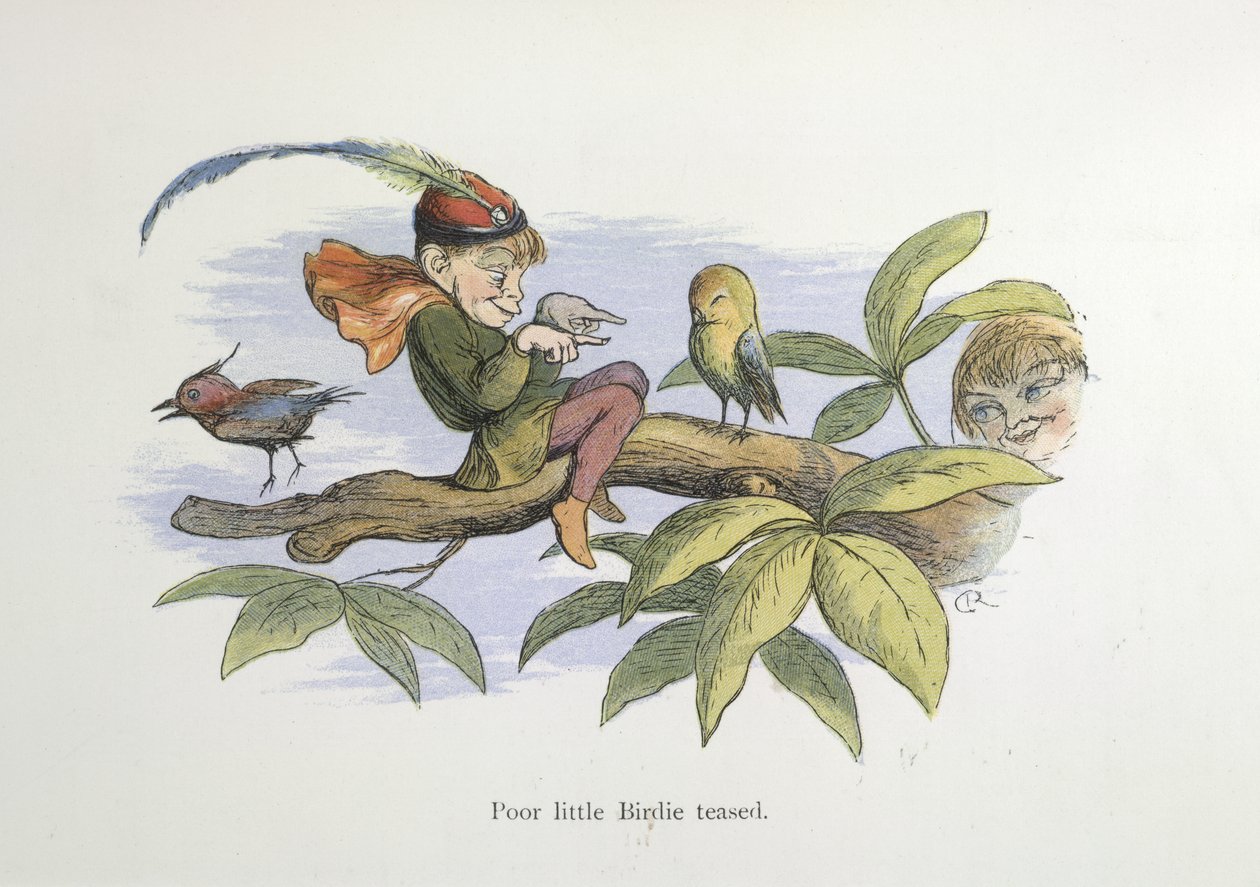 Szegény kis madárka kötekedett alkotó: Richard Doyle