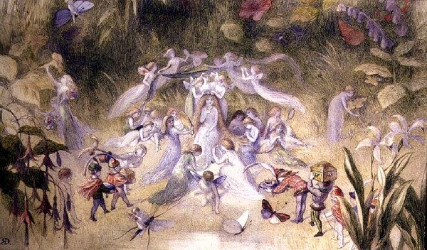 Titánia toalettje, 1870 körül (akvarell, papír) alkotó: Richard Doyle
