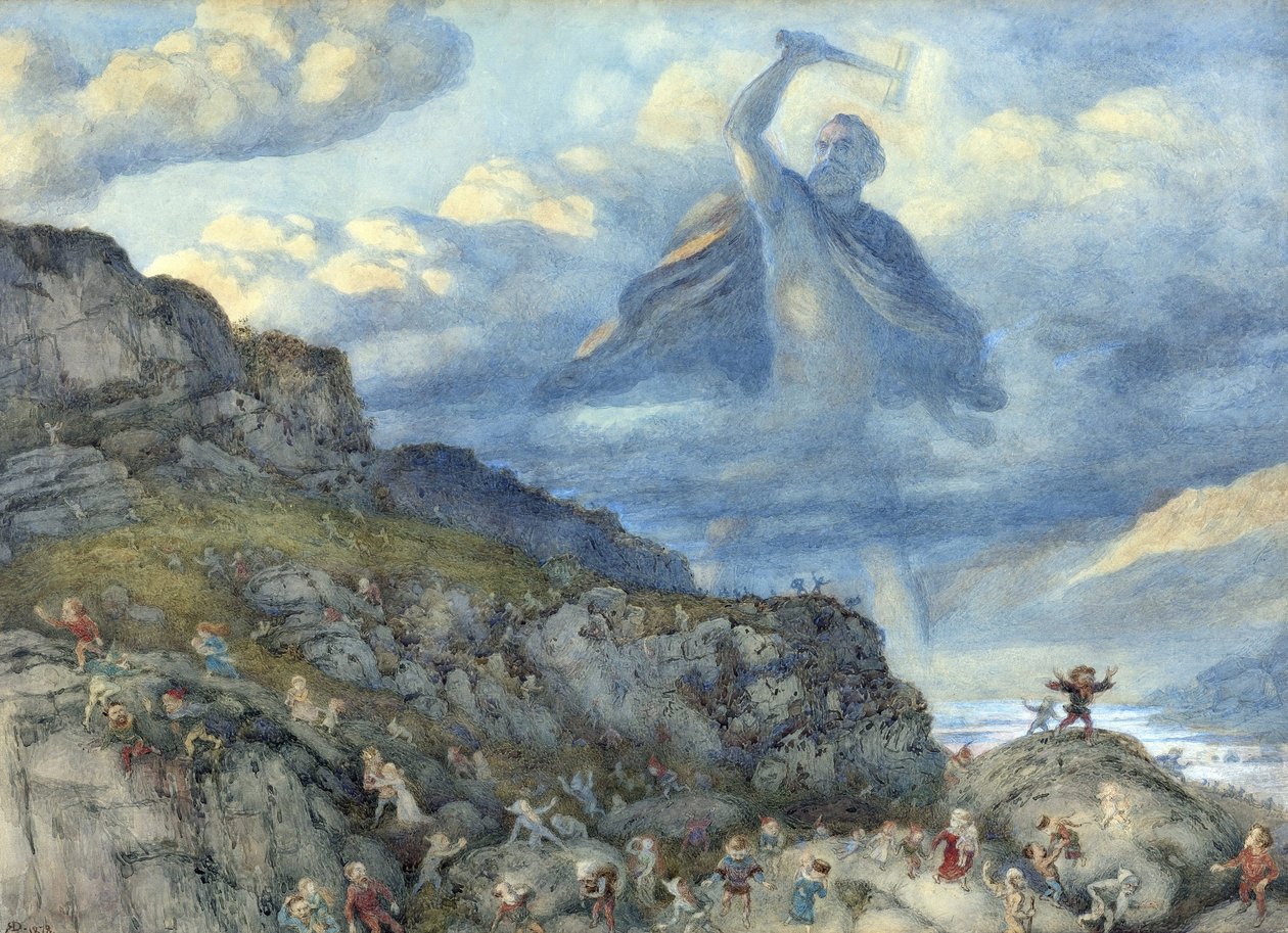 Thor (Tor) és a törpök – Doyle, Richard (1824-1883) alkotó: Richard Doyle