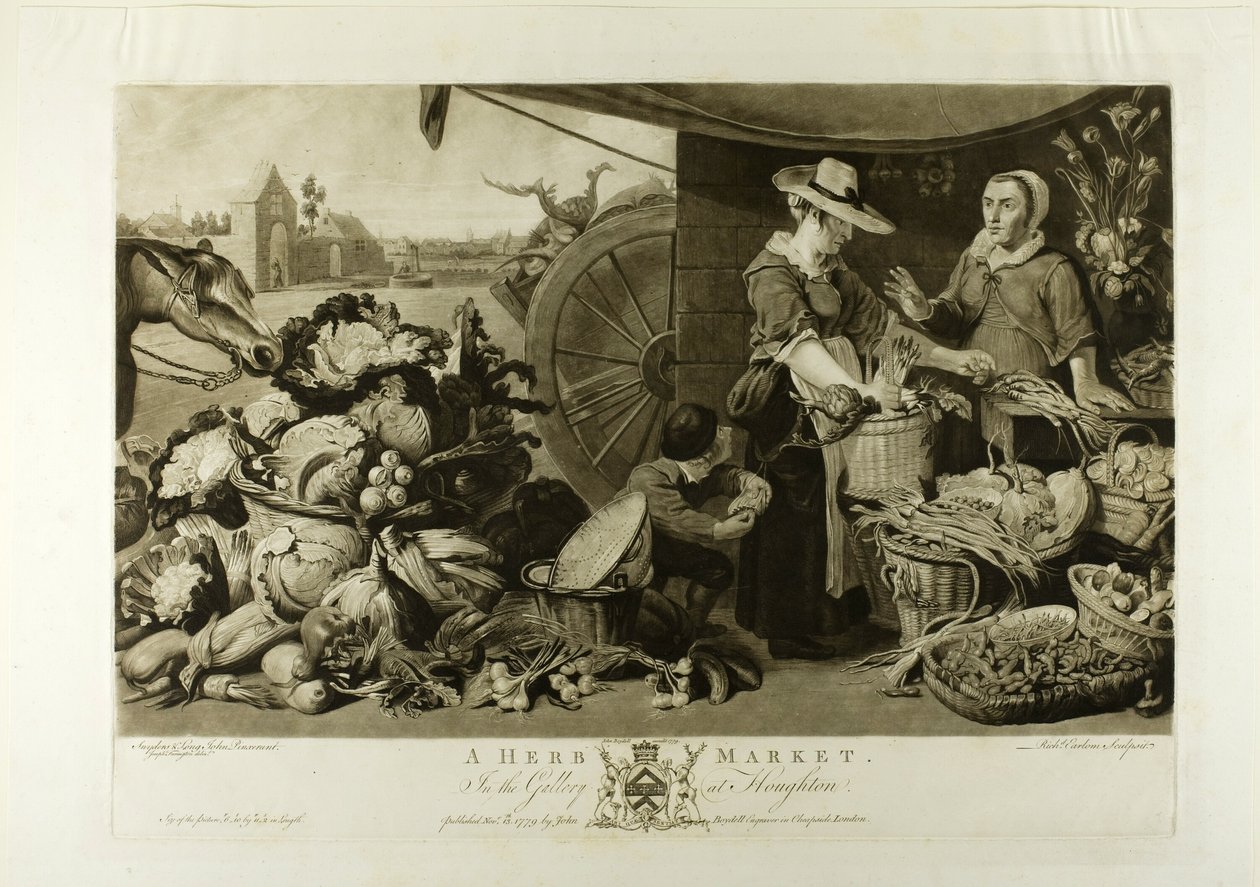 Gyógynövénypiac, a Houghton Galériából alkotó: Richard Earlom