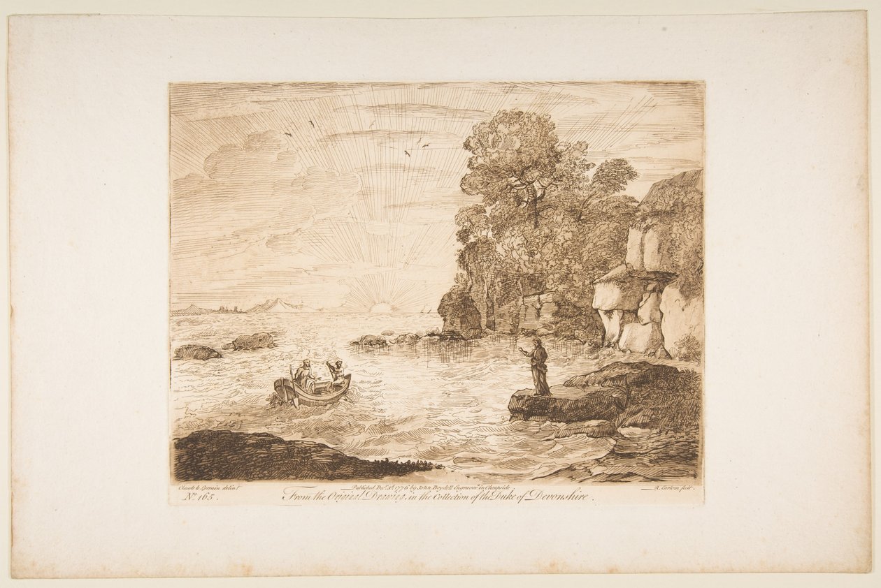 Krisztus megidézi Pétert és Andrást, 1776. alkotó: Richard Earlom