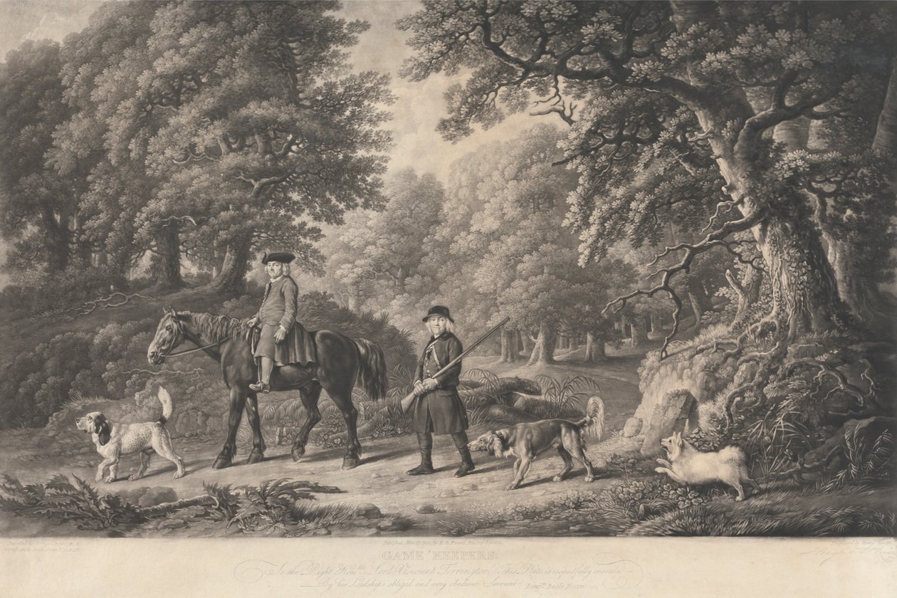 Game Keepers. Jobbra Tisztelt. Torrington lord vikomt alkotó: Richard Earlom