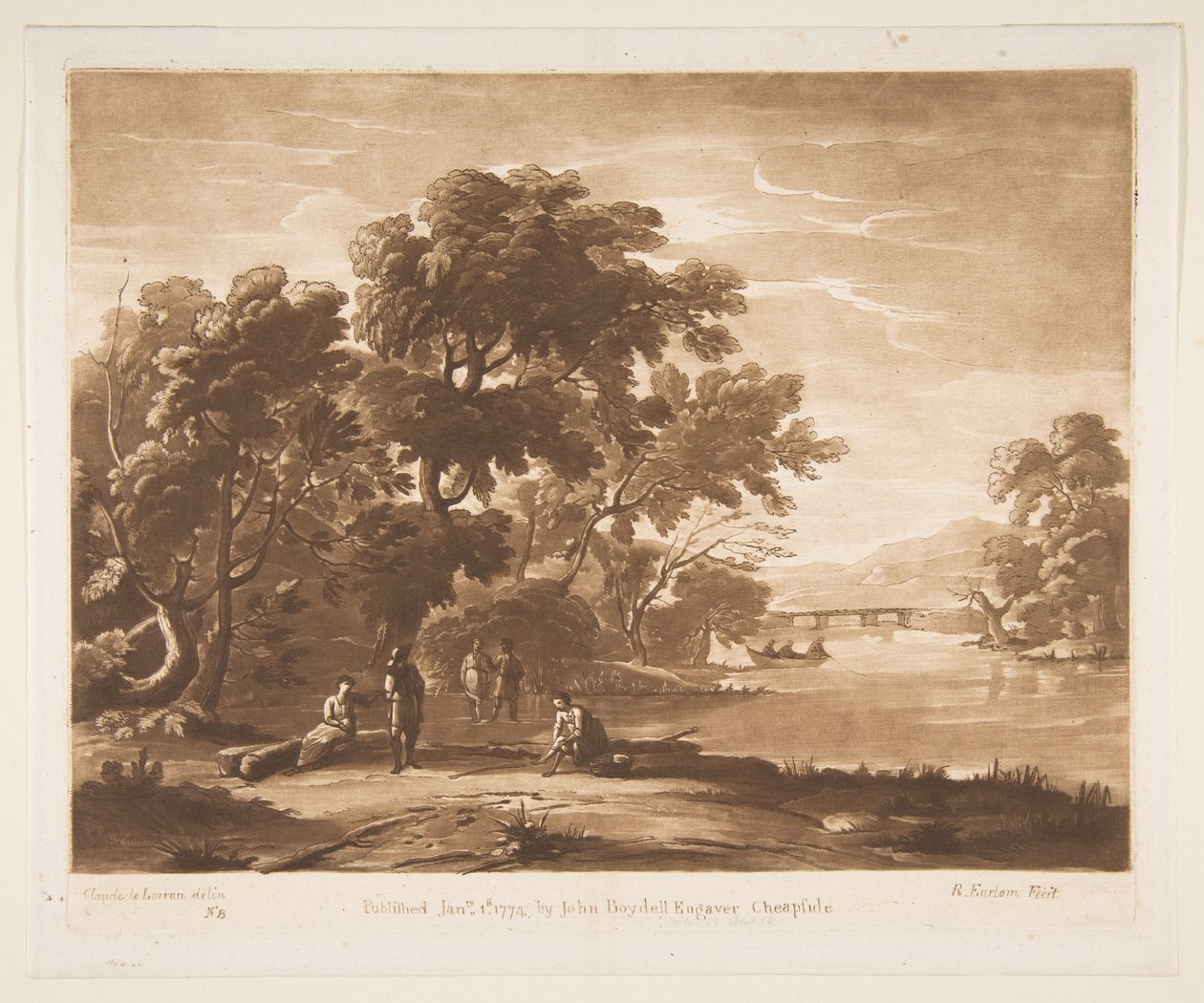 Táj alakokkal, 1774. alkotó: Richard Earlom