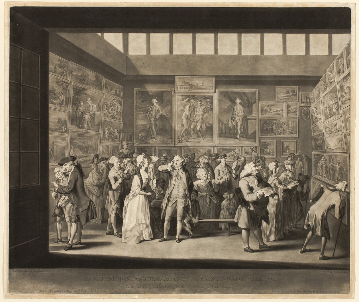 A Királyi Festészeti Akadémia kiállítása az 1771-es évben alkotó: Richard Earlom