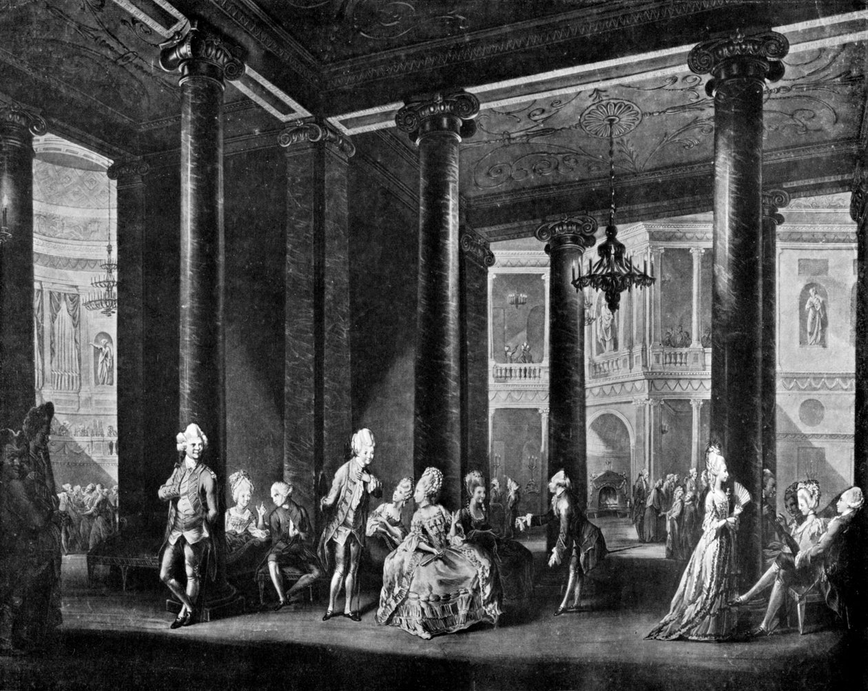 A Pantheon belseje az Oxford Roadon, 1772. alkotó: Richard Earlom