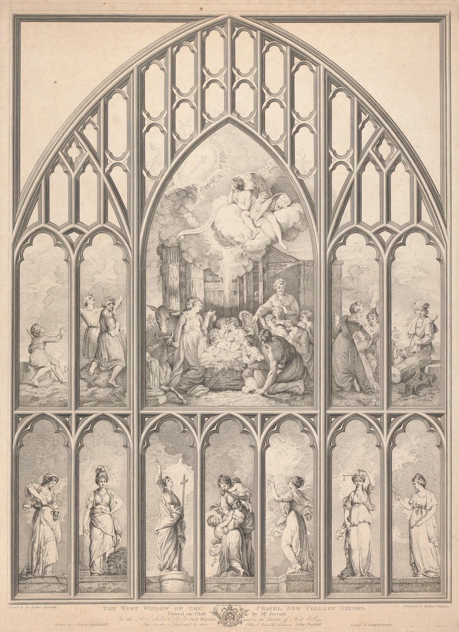 A kápolna nyugati ablaka, New College Oxford: alkotó: Richard Earlom