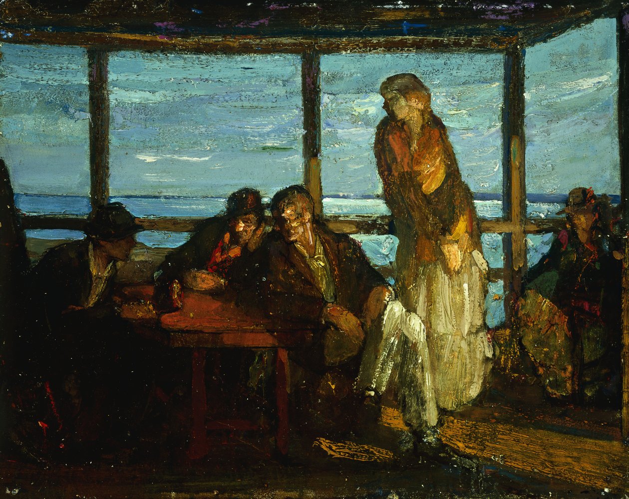 A Porch, Provincetown, 1930-35 körül (olaj, masonite) alkotó: Richard Emil Miller
