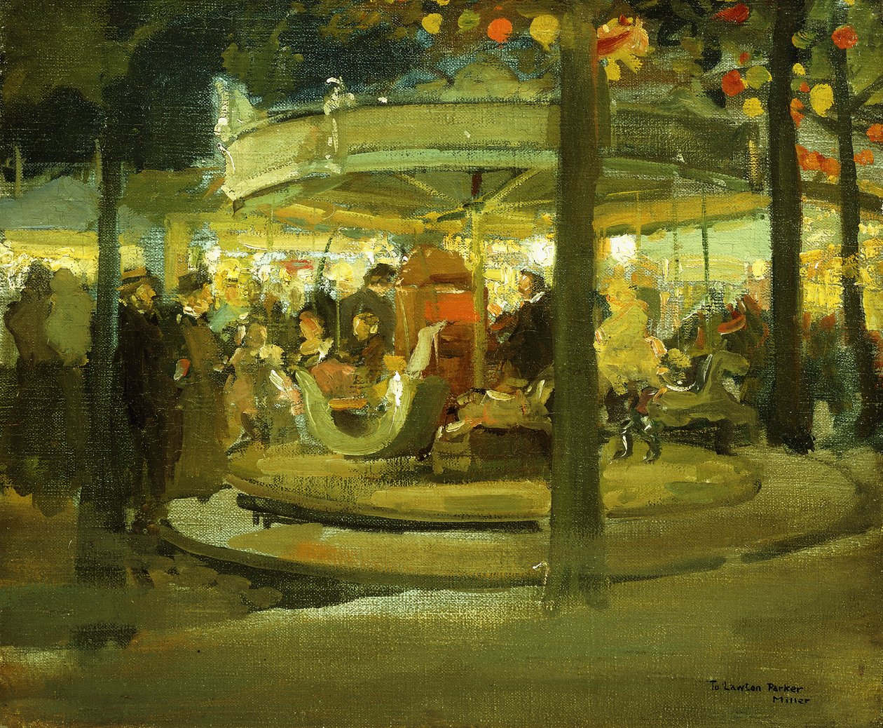 Carousel, 1900-1901 körül (olaj, vászon) alkotó: Richard Emil Miller