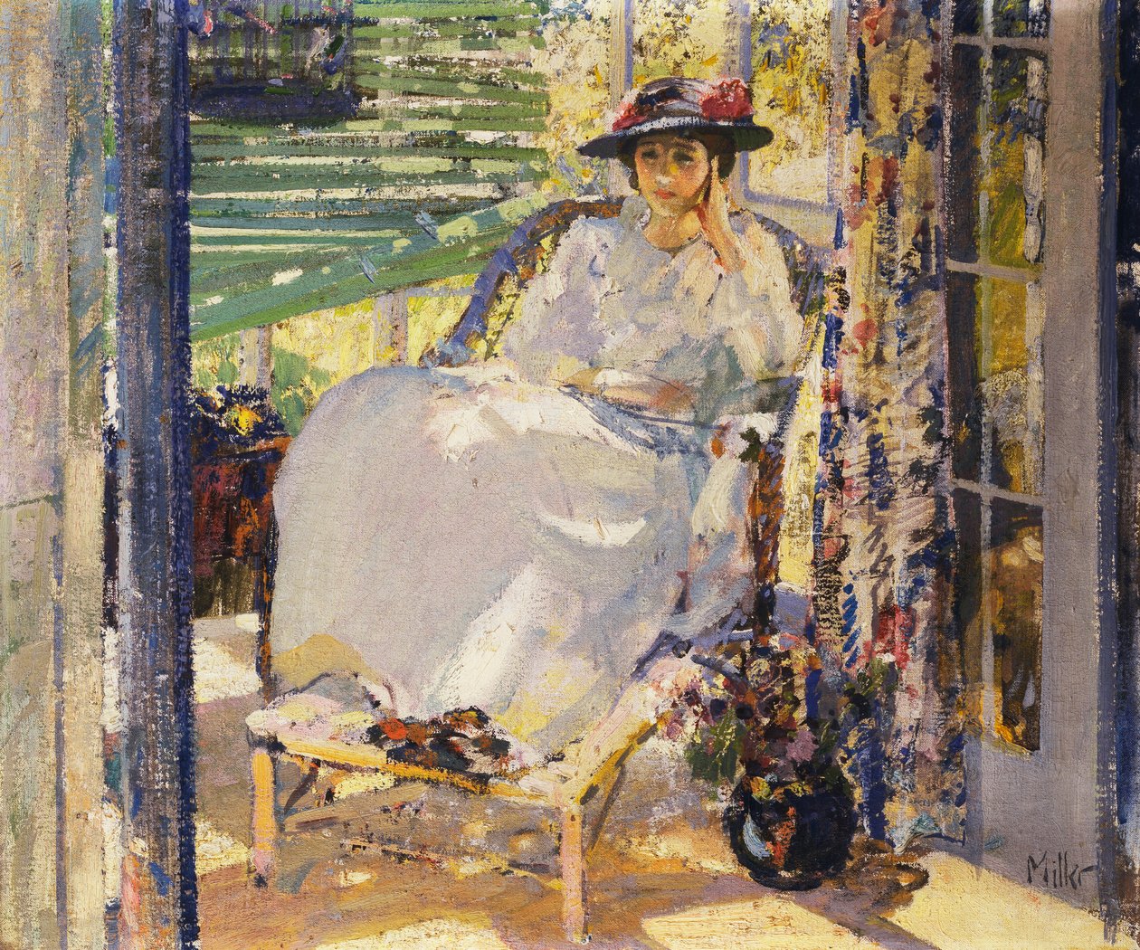 A napozóteremben alkotó: Richard Emil Miller