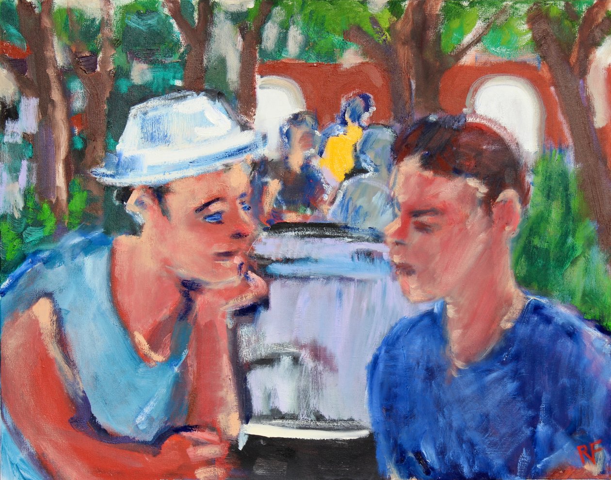 Beszélgetés a parkban, 2019 alkotó: Richard Fox