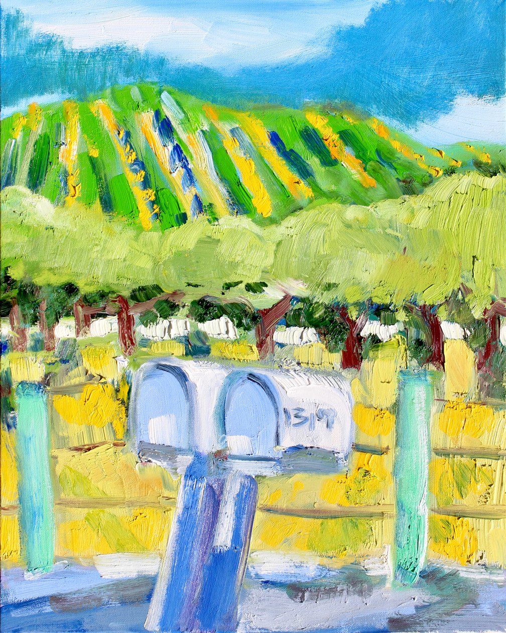 Mailboxes and Vineyard, Napa, 2019 alkotó: Richard Fox
