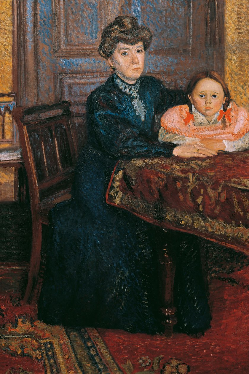 Nő gyermekével Mathilde Schönberg lányával, Gertruddal, 1906. alkotó: Richard Gerstl