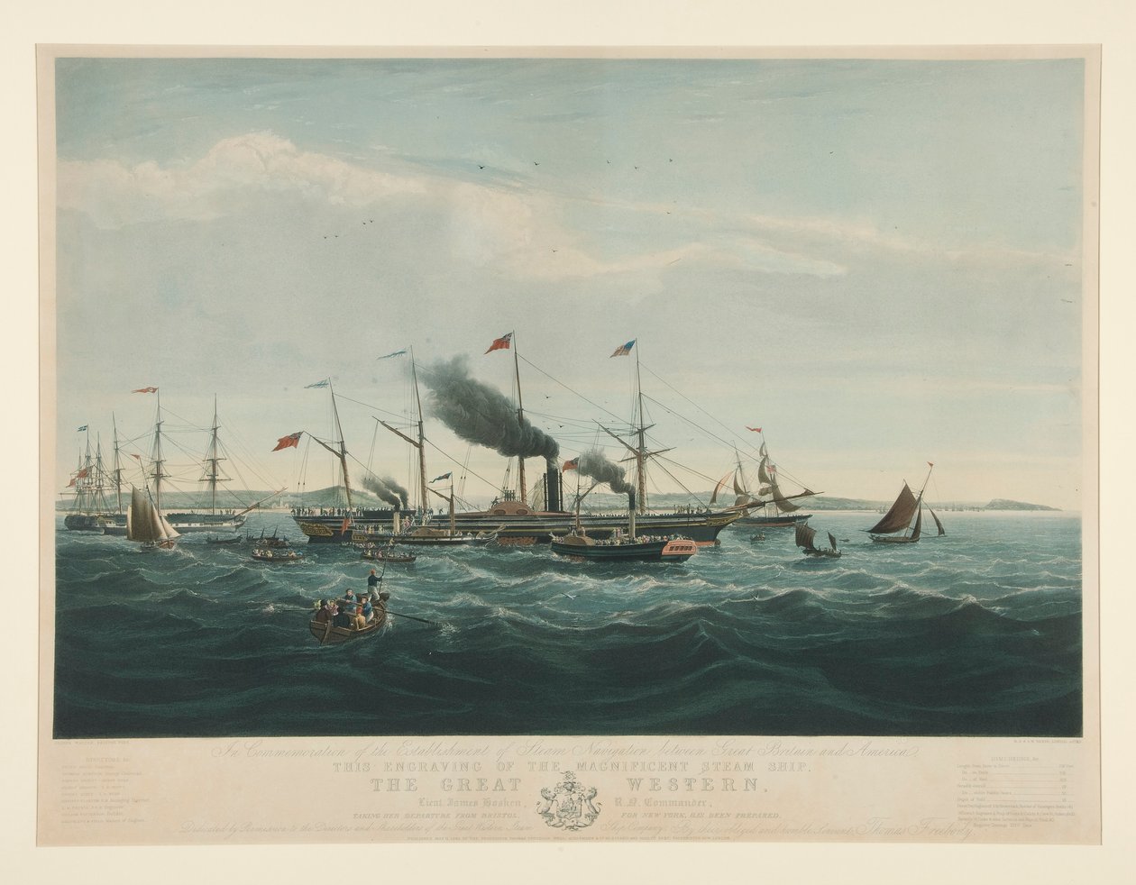 A Nagy-Britannia és Amerika közötti Steam Navigation megalakulásának emlékére alkotó: Richard Gilson Reeve