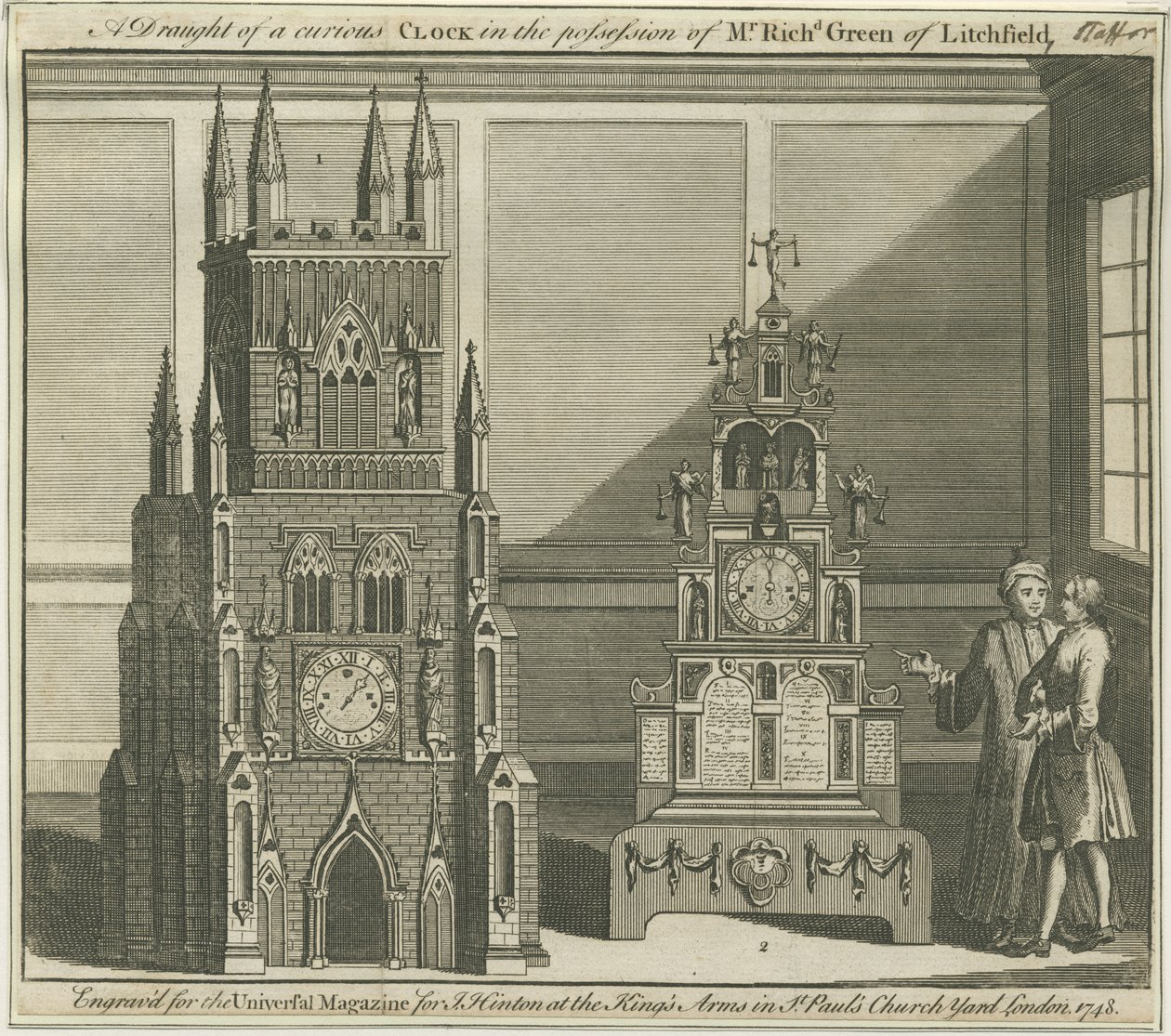 Lichfield - Zenés oltáróra: metszet alkotó: Richard Greene