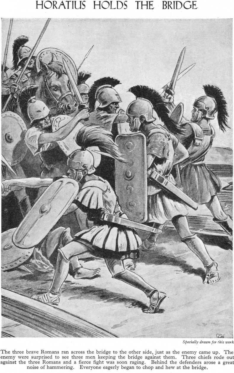 Horatius tartja a hidat, 1940-es évek alkotó: Richard Henry Brock