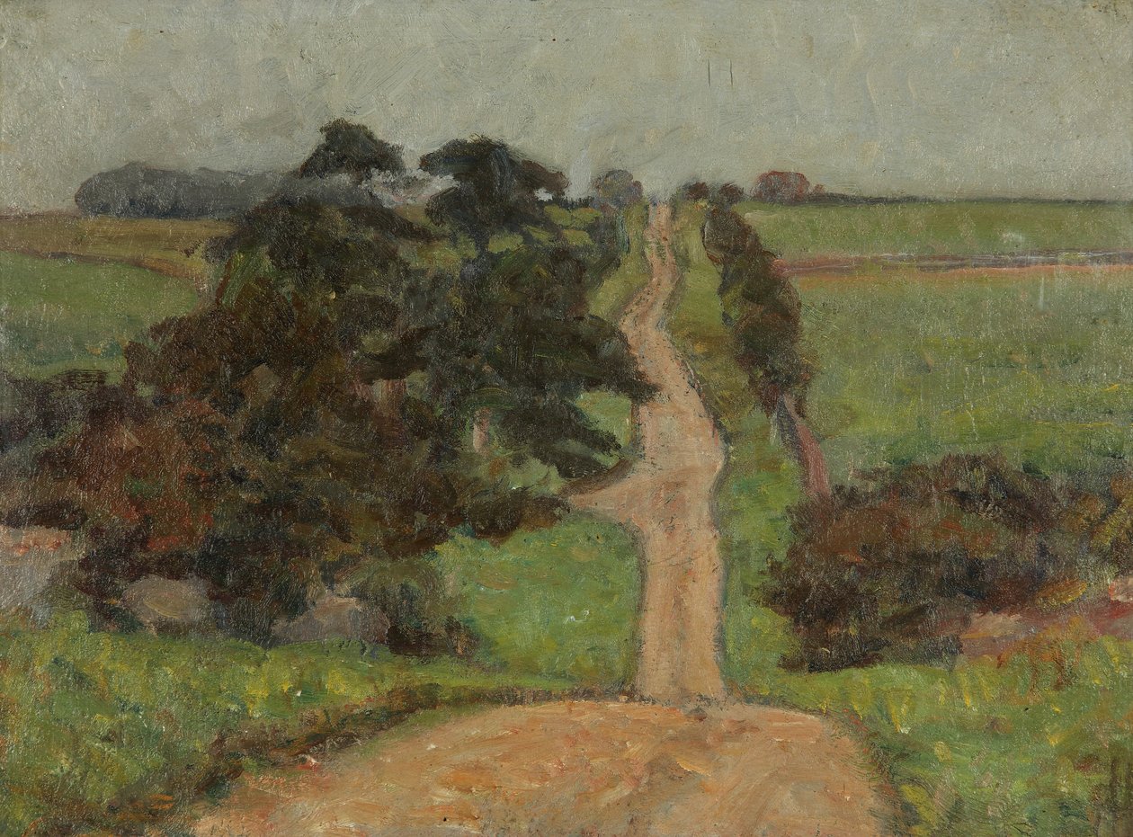 Egy római út Northleach közelében, Gloucestershire államban alkotó: Richard Heyworth