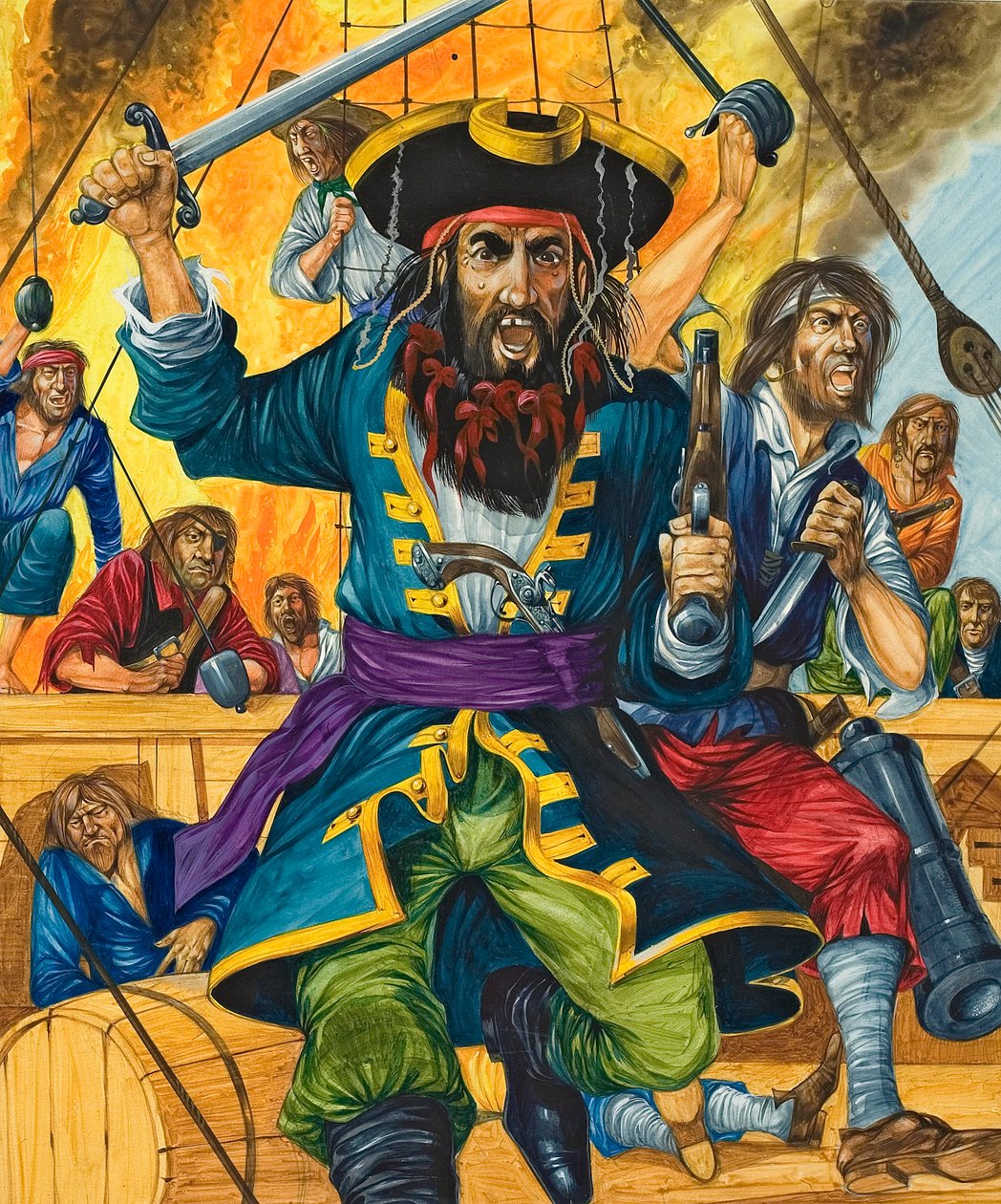 Feketeszakáll (1680-1718 körül) (gouache, papír) alkotó: Richard Hook