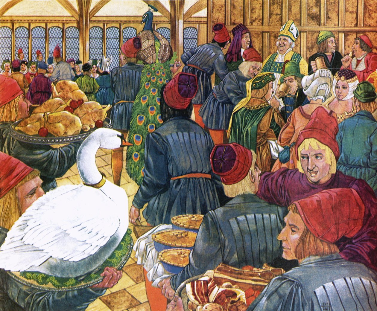 Az új yorki érsek ünnepe 1467-ben alkotó: Richard Hook