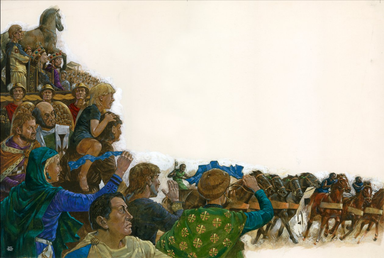 Versenyzés a Hippodromban i.sz. 530 alkotó: Richard Hook