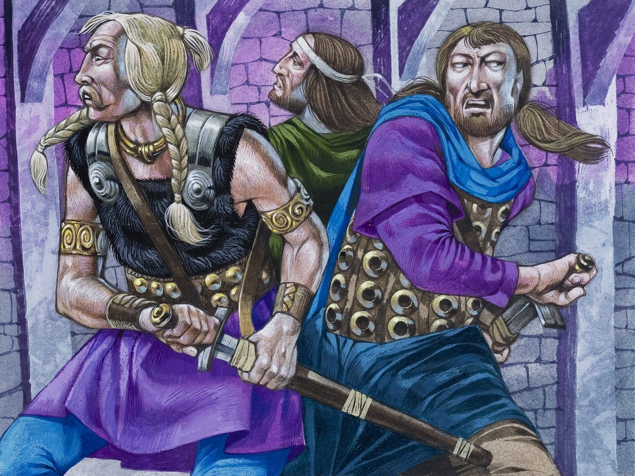 Sir Galahad, Percival és Bors-szal együtt... alkotó: Richard Hook