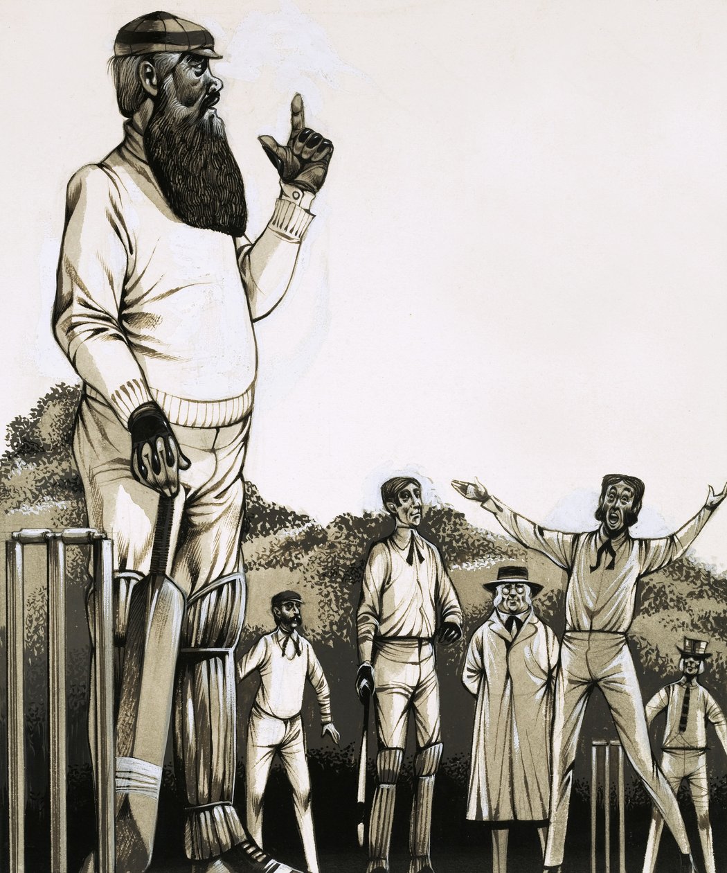 A nagy W G Grace a kapunál alkotó: Richard Hook