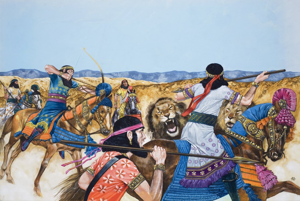 Harcosok (gouache, papír) alkotó: Richard Hook