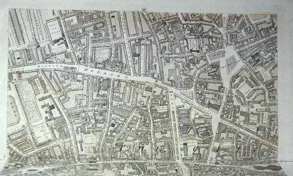 London városának 1813-ban kiadott terve (metszet) (lásd 247354-247357) alkotó: Richard Horwood