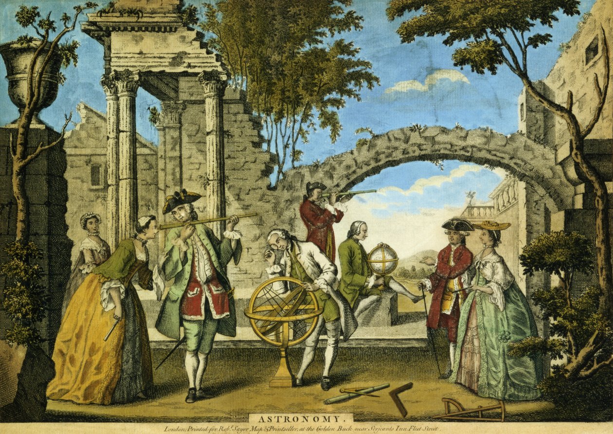 Csillagászat, kocsma. szerző: Robert Sayer (fl.1750-80) c.1750 (akvatinta) alkotó: Richard Houston