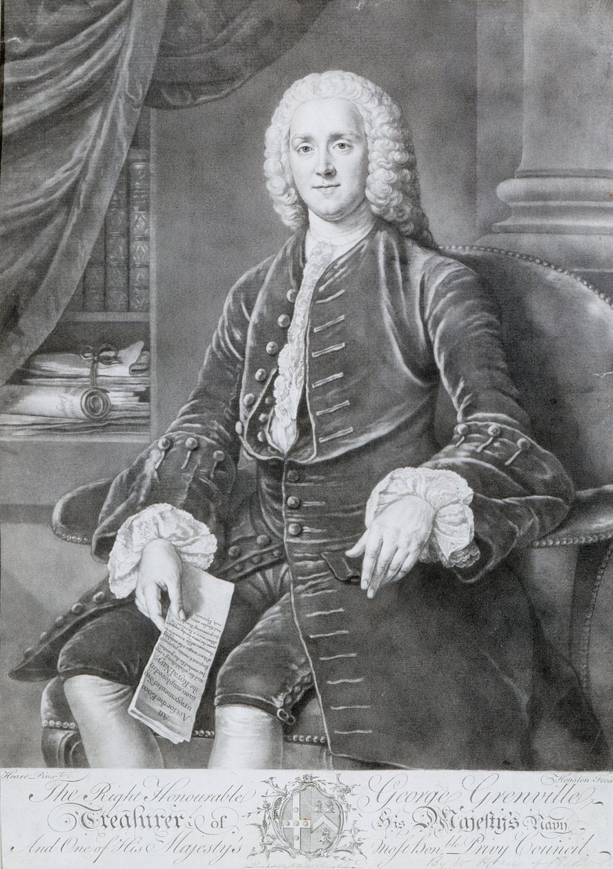 George Grenville (1712-70) (litho) alkotó: Richard Houston