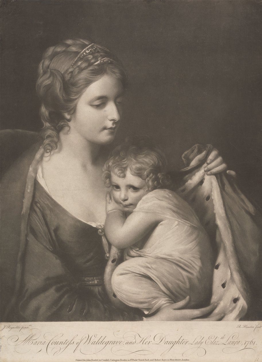Maria, Waldegrave grófnője és lánya, Lady Elizabeth Laura alkotó: Richard Houston