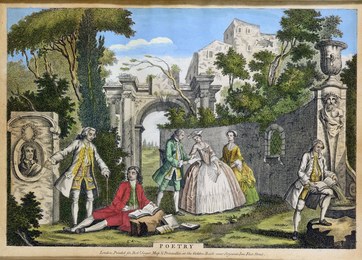 Költészet, kiadó: Robert Sayer (1750-80) 1750 körül (akvatinta) alkotó: Richard Houston