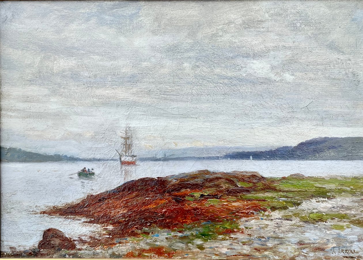 Rowing to Shore, c.1900-10 (oil on canvas) alkotó: Richard Hubbard Arroll
